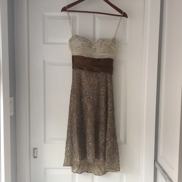 Y2K Jon Valdi Couture Strappy Sequin Open Back - Picture 1 of 8